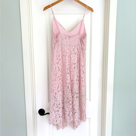 Lulus One Wish Light Blush Pink Lace Midi Dress Size XL - Picture 6 of 7